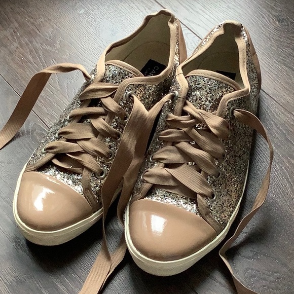 COPY - Kurt Geiger- Carvela Nude glitter pumps - Picture 1 of 4